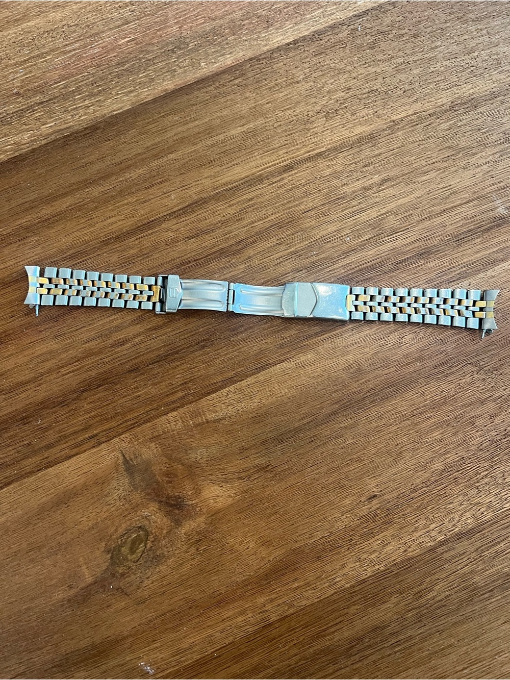 Vintage Tag Heuer Two-Tone Silver and Gold Men's Bracelet Band 19mm